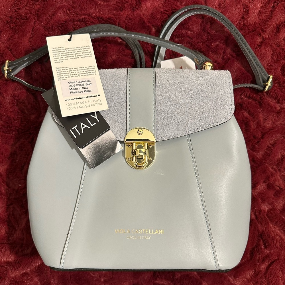 Brand New With Tags Viola Castellani Leather Women's Knapsack/Handbag
